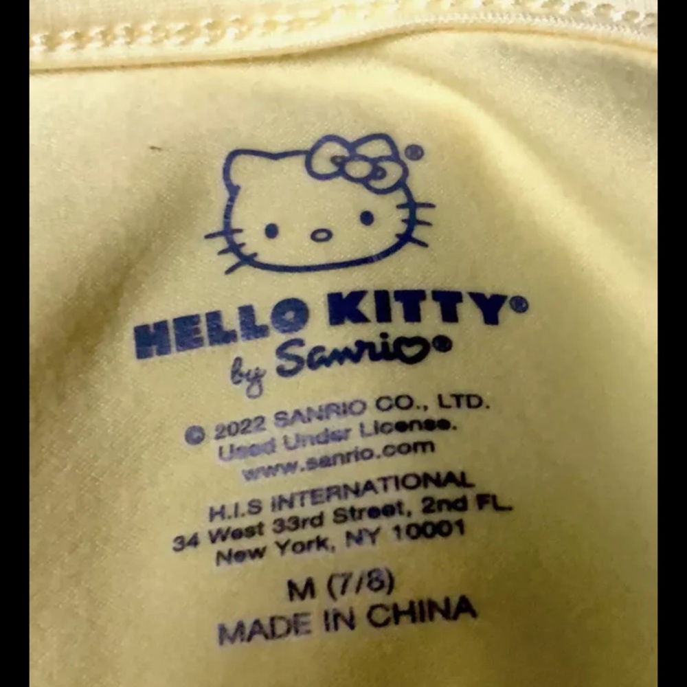 Hello Kitty Girls Lemon Yellow Soft Dress Size Medium (7-8) NWT - Picture 5 of 9
